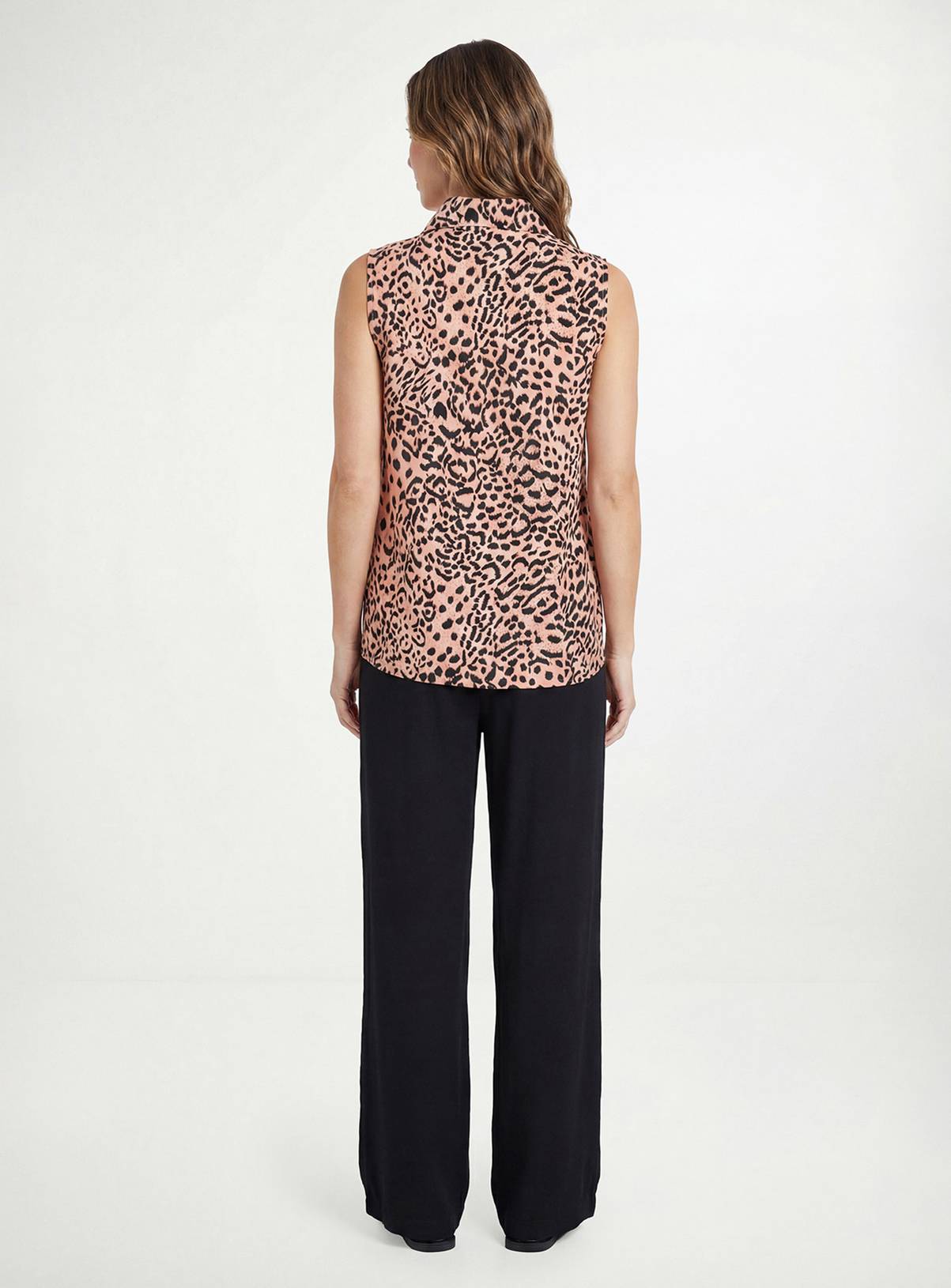 WALLIS Petite Leopard Print Button Sleeveless Top 16 - Image 3